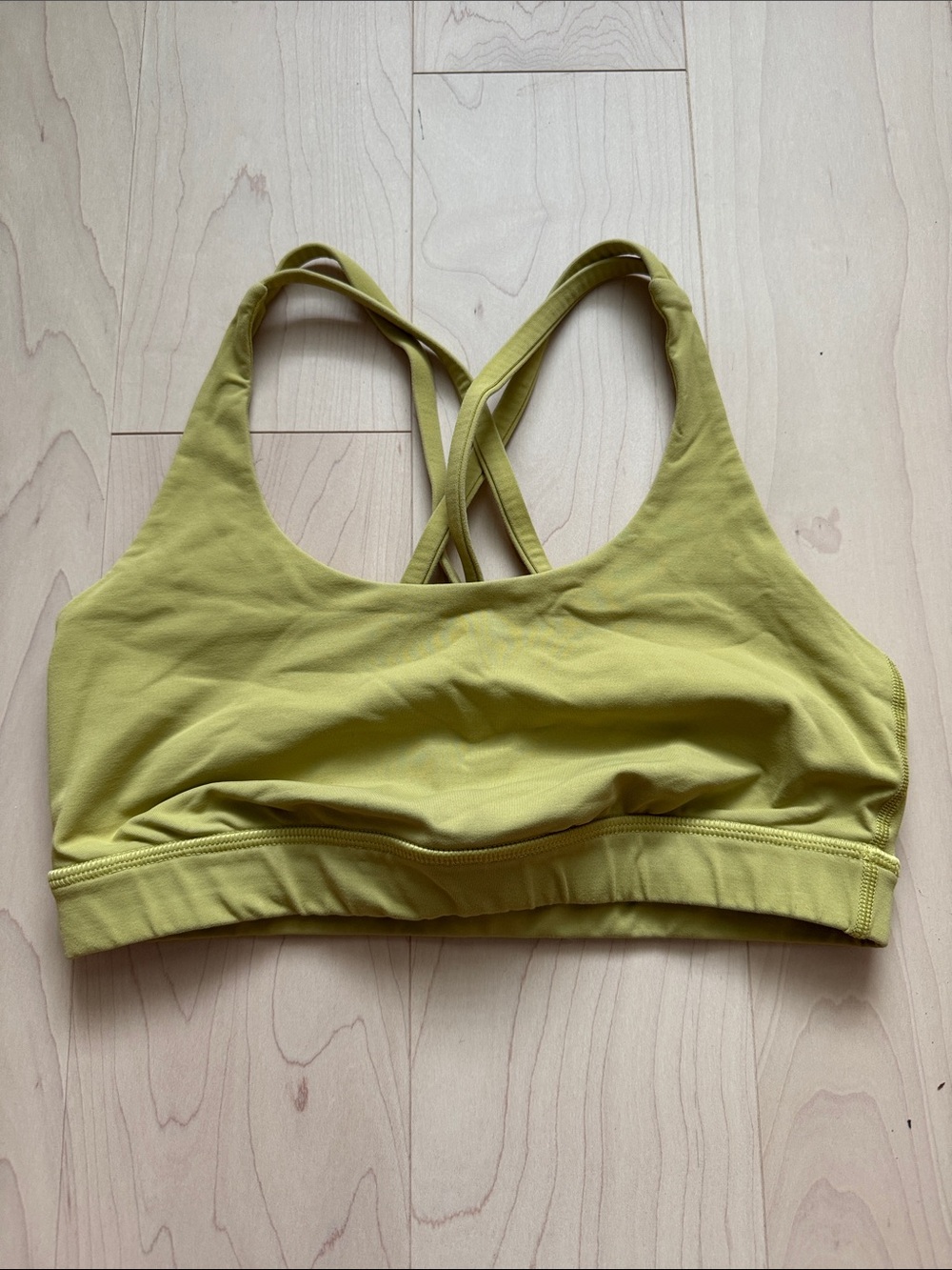 Lululemon Strappy Sports Bra in Light Olive Green